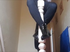 Squeaky Ankle Boots On Stairwell