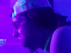 Blacklight Femboy Blowjob POV