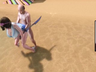 The Elder Scrolls 5:The Beach to Enjoy the Beauty of the Moon and_Huge Breasts Goddess_Sex