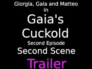 Preview 4 of Cuckold Smells Feet And The Wife Kisses Her Lesbian Lover 2 Goddesses And Cuckold Husband