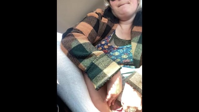 Milky pisses in white panties after wipes down feet knee high stockings public winter 