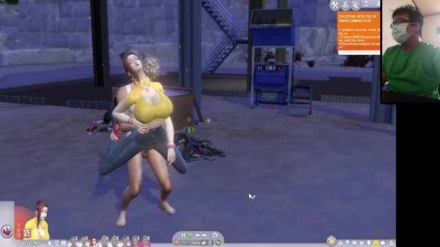 The Sims 4: Интенсивный секс с красивыми женщинами на свалке