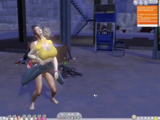 De Sims 4: Intense Seks Met Prachtige Vrouwen Op De Junkyard