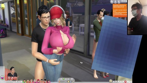 The Sims 4:10 mensen in het vloer-tot-plafond raam gepassioneerde seks (sommige clips speciaal maskeren)