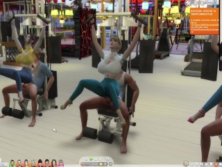The Sims 4:6 Pessoas Ginástica Máquina De Musculação Treinamento Sexo