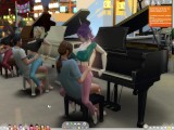 The Sims 4:6 people playing the piano for sex