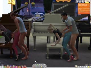 The Sims 4:6 People Playing thePiano for Sex