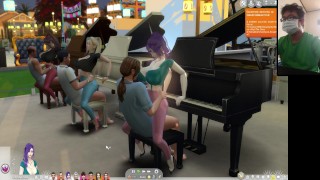 The Sims 4 6 People Playing The Piano For Sex