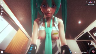 3D HENTAI POV Hatsune Miku rides your cock