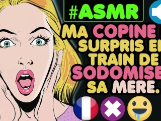 asmr french, blonde, audio for women, big tits