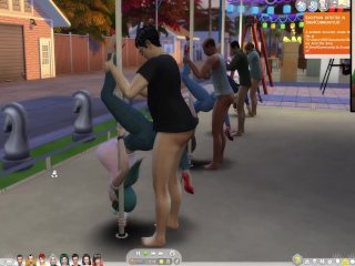 The Sims_4:8 People Pole Dancing_Hot Sex