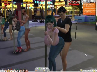 Les Sims 4:8 Personnes Pole Dance Sexe Chaud