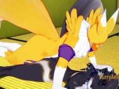 Furry Hentai Zelda Digimon - Wolf Link is fucked by Renamon