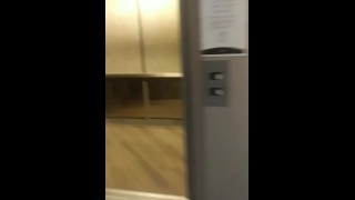 Hotel maid caught in jacking off in elevator