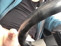 Stroking in my car 