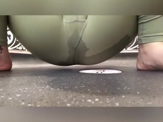 Slut Pisses through Yoga Pants