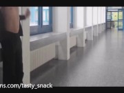 Preview 1 of boy walking naked on school corridor