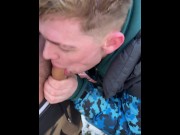 Preview 3 of Sledding day turns into Extreme cum play day with massively HUNG Local Lad