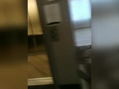 My friends girl friend caught me jacking off in hotel elevator