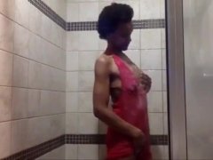 Pink Lace shower Ginger MoistHer webcam model  please subscribe!  Thank You!