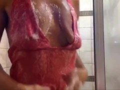 Pink Lace shower Ginger MoistHer webcam model  please subscribe!  Thank You! - Screenshot 7 of 16 - Lay Down Comedy
