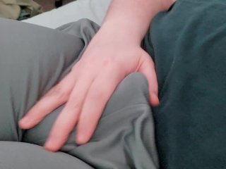 clothed masturbation, massage, erection, safe for work