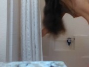 Preview 1 of PinkMoonLust cleans out Butthole Asshole Anus For Chaturbate Live Show Hotel Bathroom Motel Shower