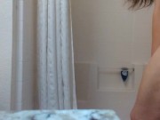 Preview 2 of PinkMoonLust cleans out Butthole Asshole Anus For Chaturbate Live Show Hotel Bathroom Motel Shower