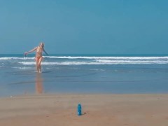  She enjoys the public beach topless - Tik Tok Angel Fowler 