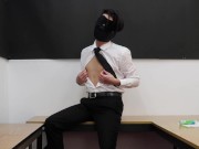 Horny Suit Twink Plays His Nipples and Jerk Off After Work Onlyfans : @littlefetish555