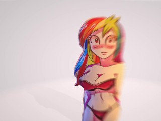 Rainbow Dash with Gorgeous Tits [my 3D Animation Free]