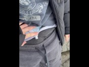 Preview 2 of Frotting with stranger on public walking trail (precum play)