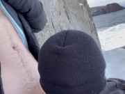 Preview 3 of Straight but curious stranger shoots cum in my mouth on public hiking trail