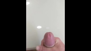 Slow Motion Pre Cum in with Cumshot on Counter