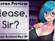 Preview 1 of Please Sir, Let Me Suck Your Cock [3Dio] [Personal Assistant/Boss RP] [Preview]