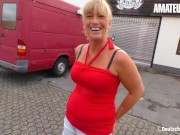 Preview 2 of DeutschlandReport - Annette Liselotte Chubby German Mature Seduced Into Hot Sex With Stranger