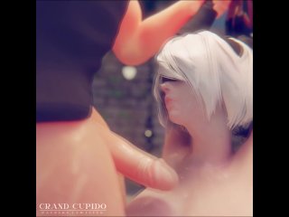 Slut Street_2B Adventures Deep Blowjob Throat Fuck And Cum Grand Cupido( Nier Automata )