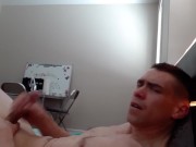 Preview 2 of Two handed jerkoff Fully Naked with Messy Cumshot