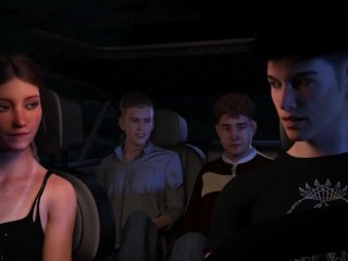 Midnight Ride Part 6- Serena stripping for Frat to get home