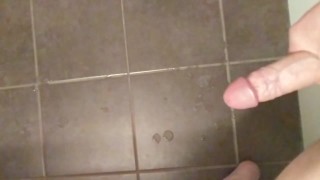 Rapid Cum Dump On The Bathroom Floor