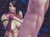 Mortal Kombat Mileena face fucked in public