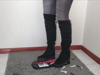 boots fetish, solo female, foot, milf