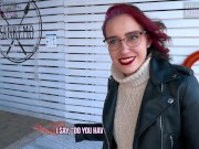 Preview 4 of Kiss Cat love Breakfast with Sausage - Public Agent Pickup Russian Student for Outdoor Sex 4k
