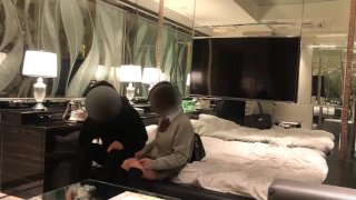 [Amateur] The uniform girl who was brought to the hotel loves sex [pov]