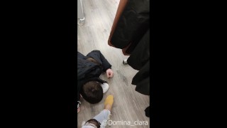 Humiliation Of Feet At The Store