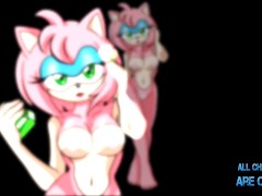 Amy con la ropa de Rouge-DESNUDO