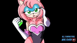 Amy Dressed As Rouge In Her Undies
