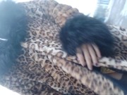 Preview 4 of Asian Sissy Ladyboy Walking in the City in Leopard Coat