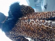 Preview 6 of Asian Sissy Ladyboy Walking in the City in Leopard Coat