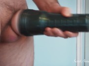 Preview 4 of Pulsating cock cums on the ground after fast Fleshlight session - Sweetannabella